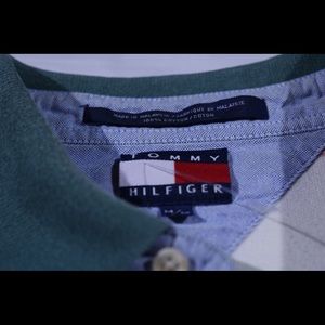 Vintage  90s Tommy Hilfiger striped polo shirt.